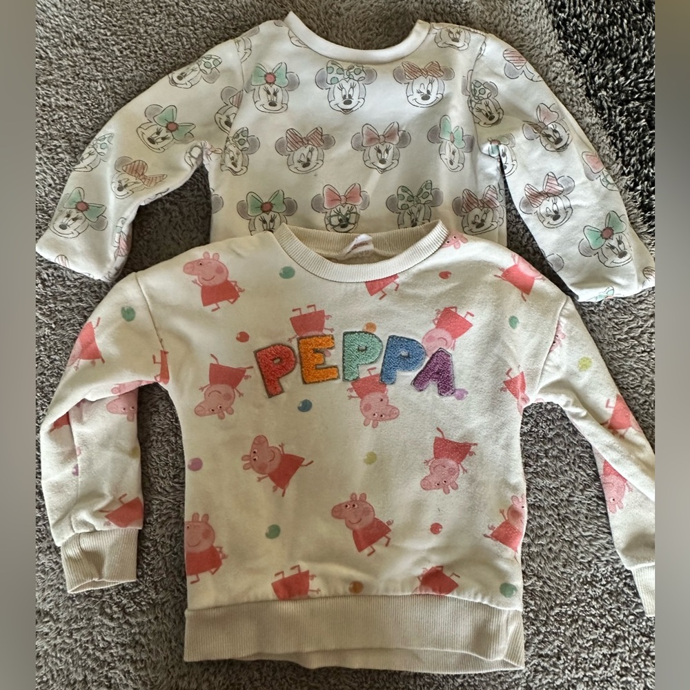 Peppa Pig and Minnie Mouse sweatshirt